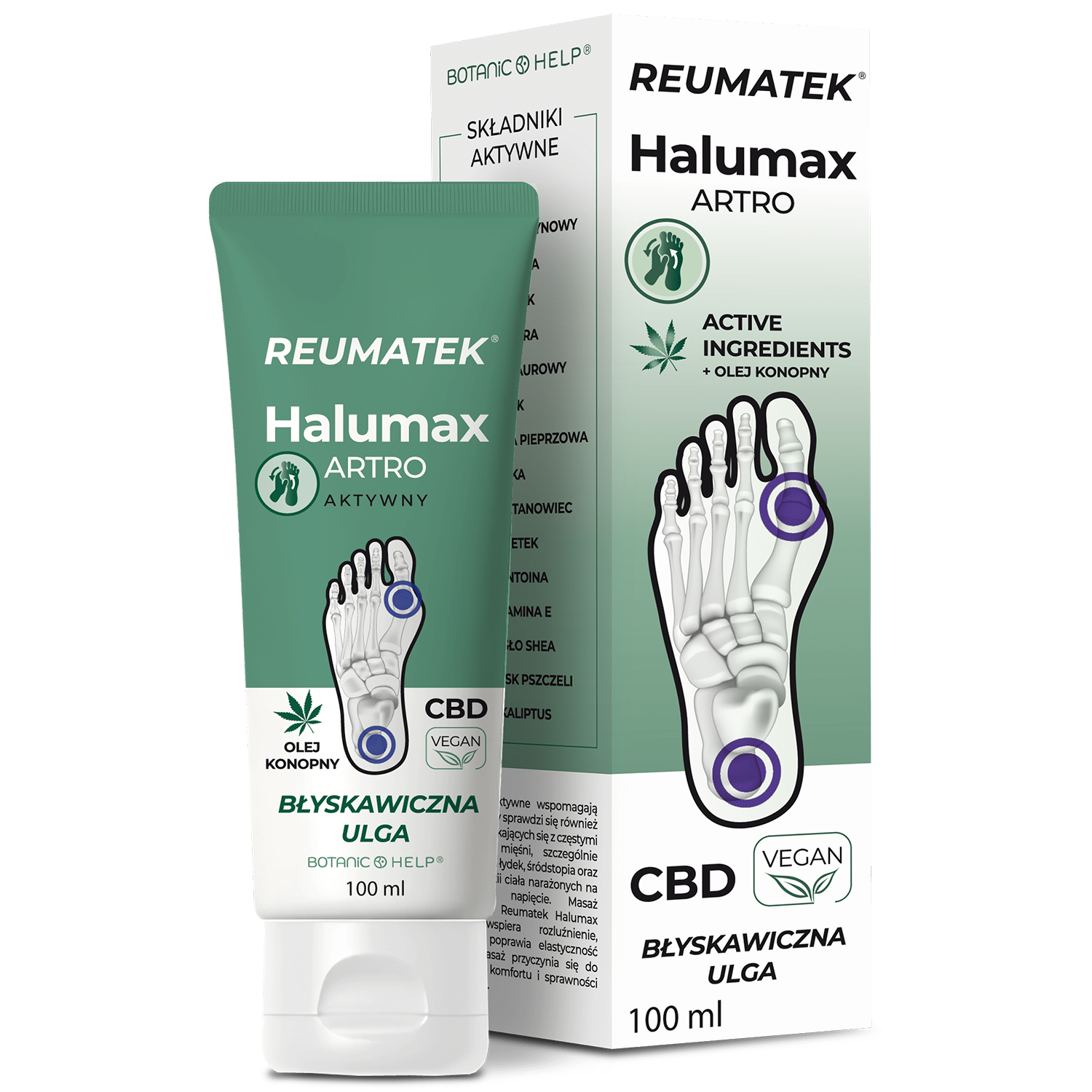 Botanic Help Reumatek Halumax Artro, maść do stóp, 100 ml