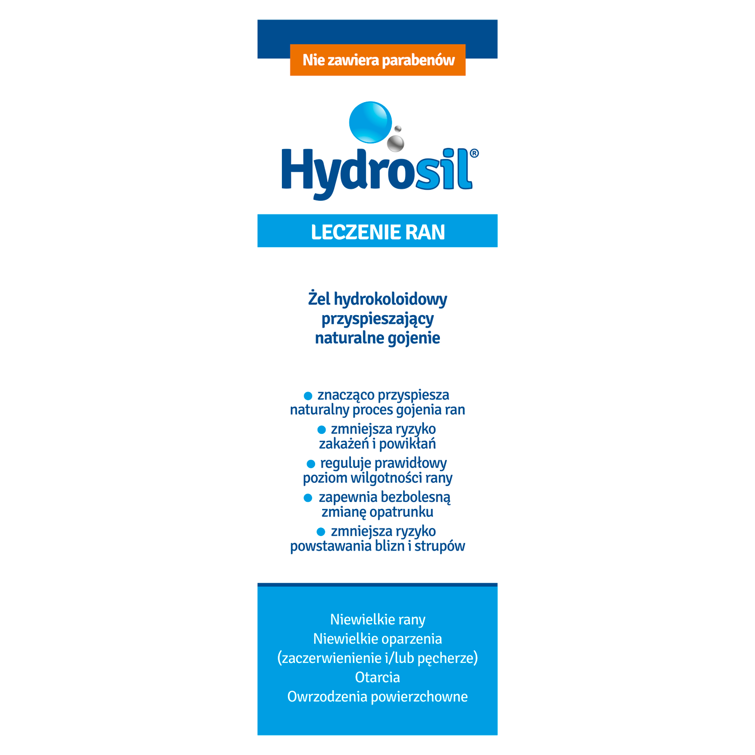 Hydrosil Leczenie Ran, żel hydrokoloidowy przyspieszający naturalne gojenie, 70 ml
