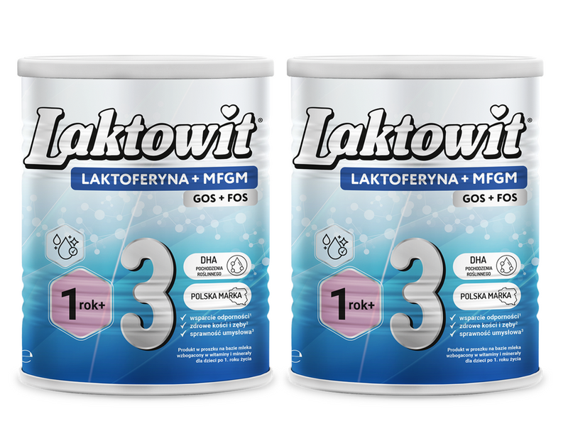 Laktowit 3 LAKTOFERYNA+MFGM powyżej 1. roku ZESTAW 2 x 400 g