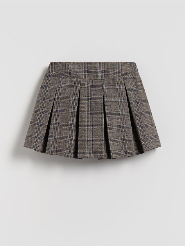 Reserved - Plisowana spódnica z szortami - wielobarwny