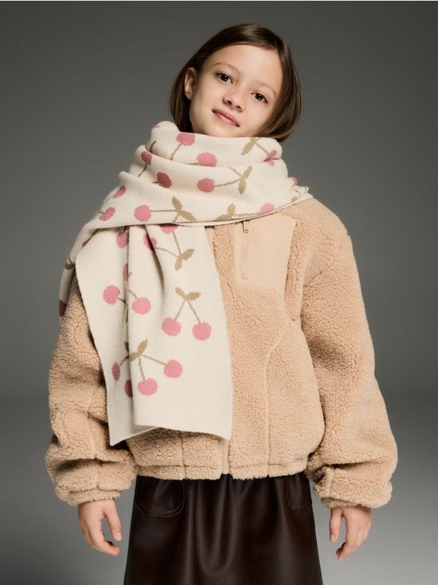 Reserved - Szalik z wiskozą - kremowy