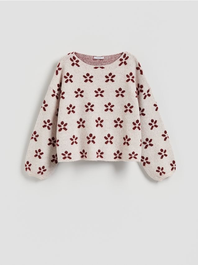 Reserved - Wzorzysty sweter - wielobarwny