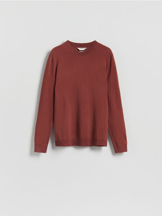 Reserved - Wiskozowy sweter - intenstywna czerwień