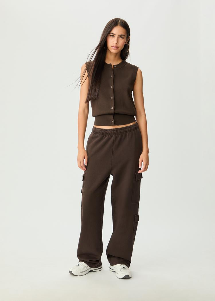 Stradivarius Spodnie jogger cargo Brązowy XL
