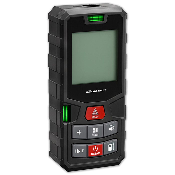 Qoltec Precyzyjny cyfrowy dalmierz laserowy z poziomicą podświetlany LCD 120m