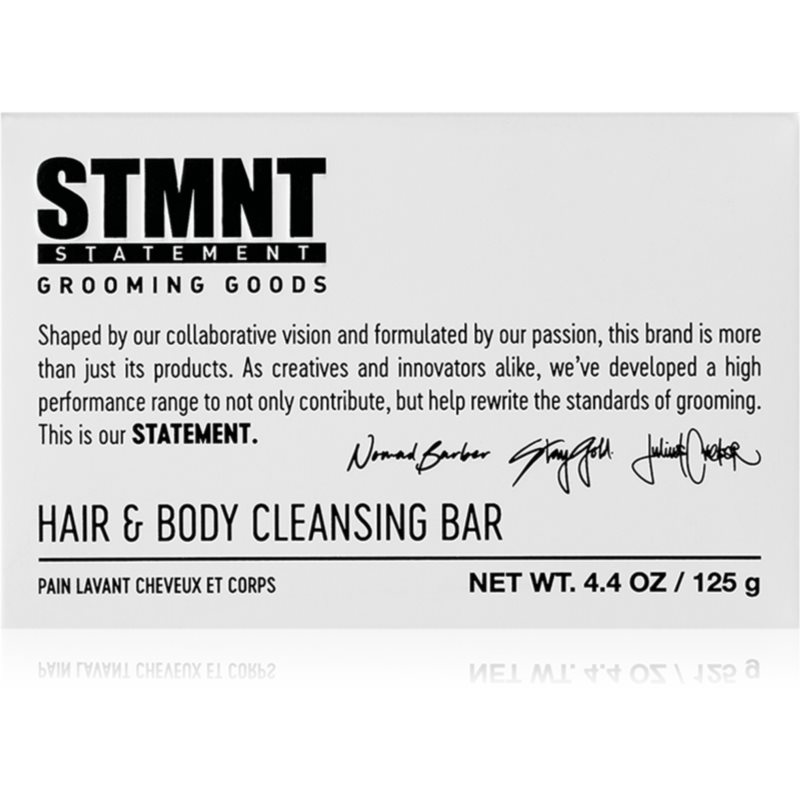 STMNT Care Hair & Body Cleansing Bar mydło oczyszczające w kostce do włosów, zarostu i ciała 125 g