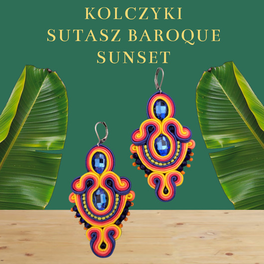 Kolczyki sutasz BAROQUE sunset
