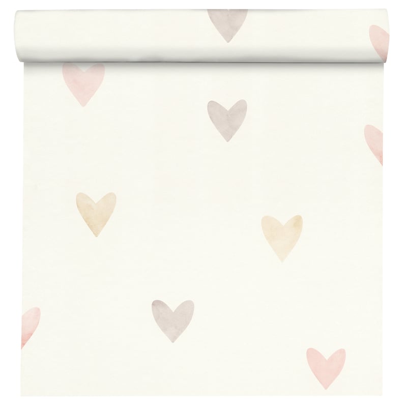 Tapeta dziecięca Kids Serduszka winylowa na flizelinie