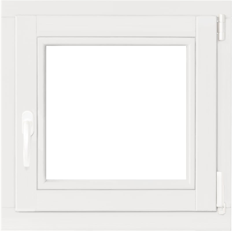 Okno drewniane 2-szybowe fasadowe O1 białe 565x835 mm otwierane do wewnątrz prawe