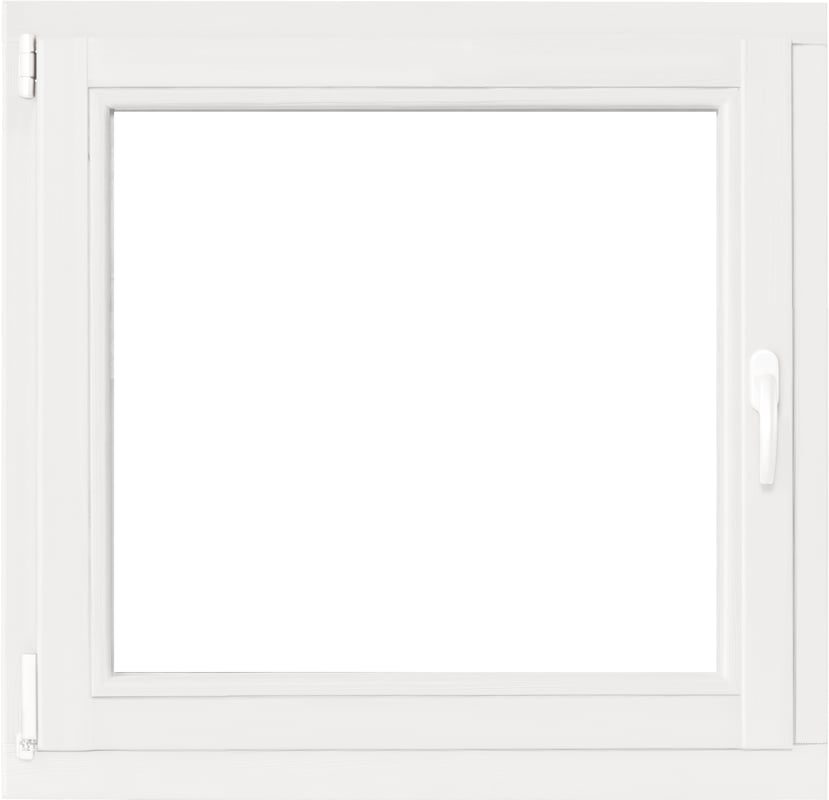 Okno drewniane 2-szybowe fasadowe O5 białe 865x835 mm do wewnątrz lewe