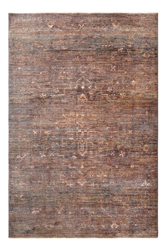 Dywan z frędzlami Valia przecierany brązowy 120 x 160 cm