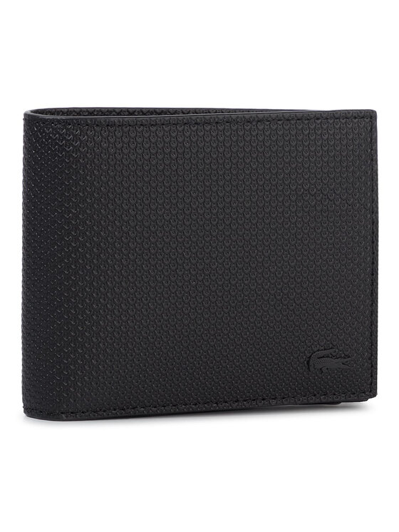 Lacoste Duży Portfel Męski Billfold Zip Case NH2826CE Czarny
