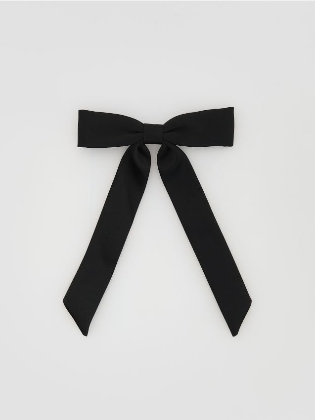 Reserved - Spinka do włosów z kokardą - czarny