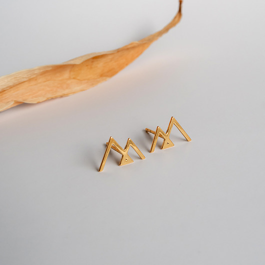 Pozłacane kolczyki - góry