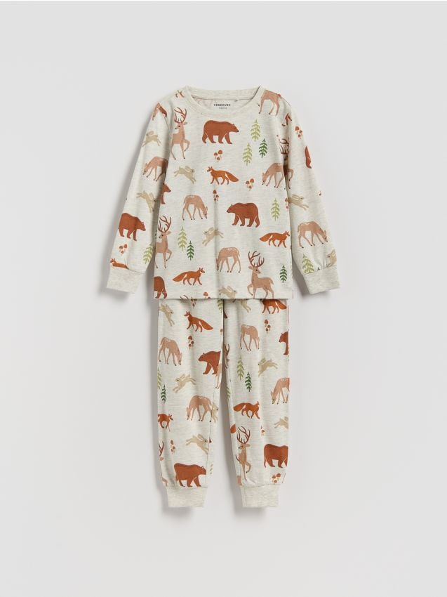 Reserved - Piżama z nadrukiem - beżowy