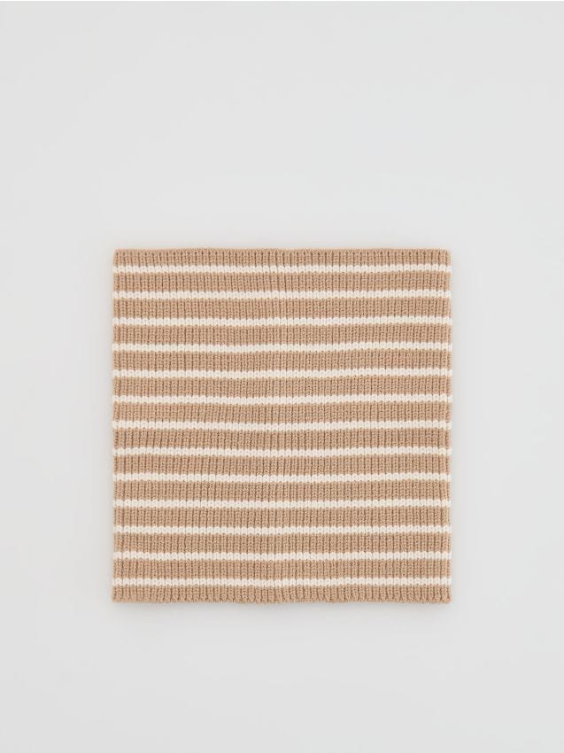 Reserved - Dzianinowy komin - beżowy