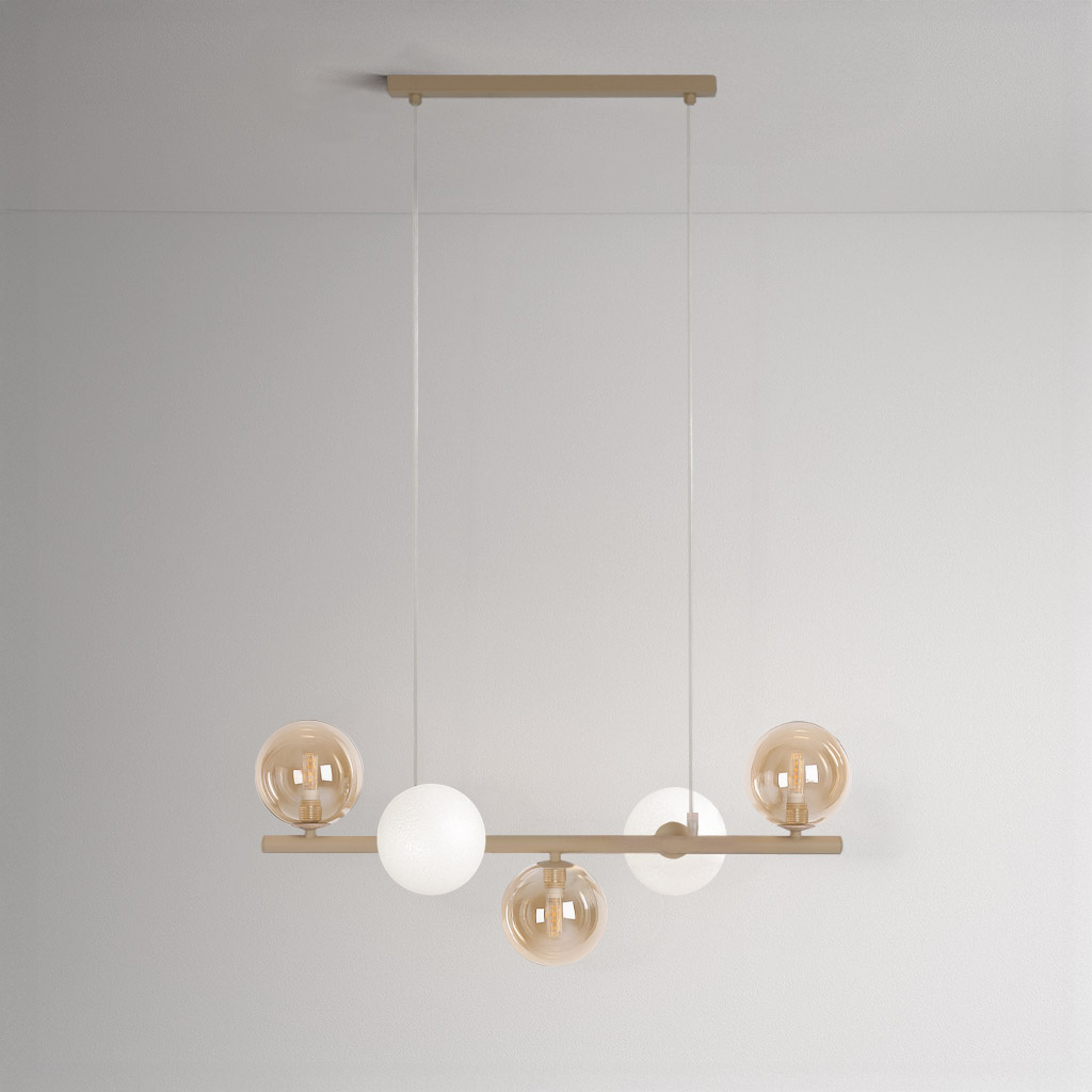 Lampa wisząca z beżowymi i białymi kloszami K-5846 z serii LEMO (｡⁕‿⁕｡) POLSKI SOLIDNY PRODUCENT ‼️| 30 LAT NA RYNKU ‼️| WYSYŁKA 24H ‼️ II GWARANCJA JAKOŚCI|| NEGOCJUJ 783-200-183 lub napisz sklep@kaja.com.pl