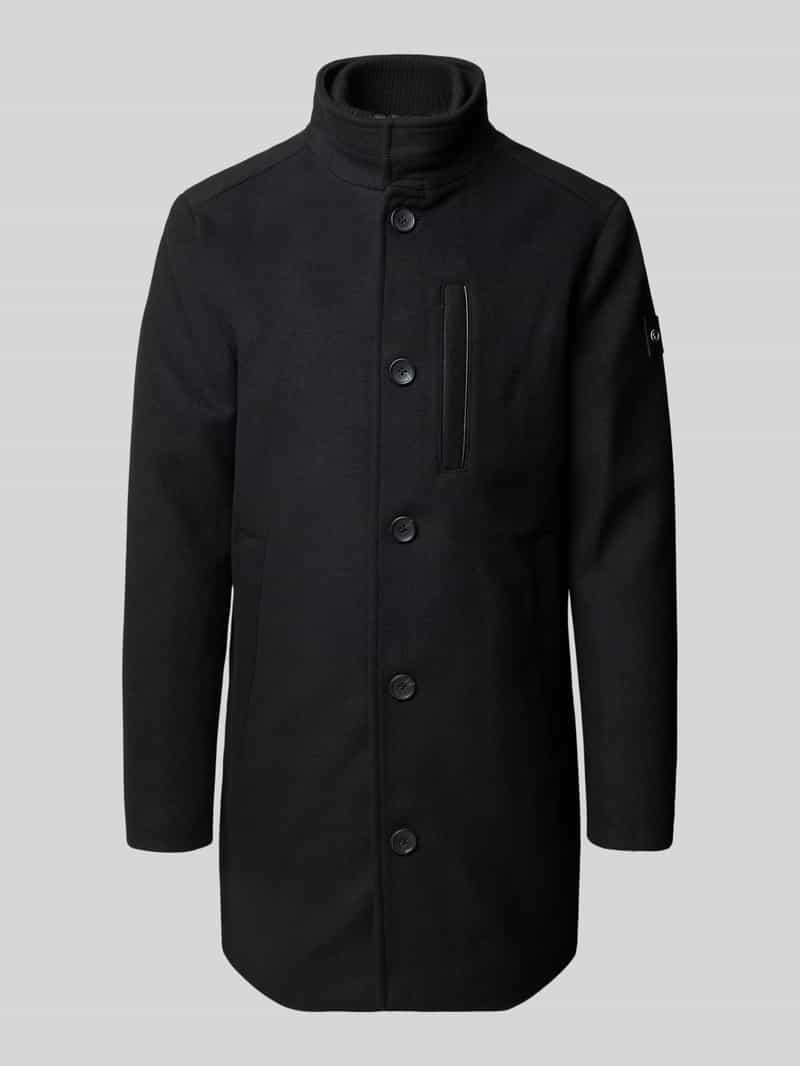 Kurtka wełniana o kroju regular fit ze stójką