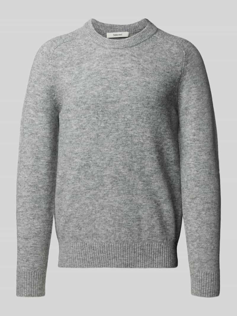 Sweter o kroju regular fit z dzianiny z mieszanki wełny z alpaki i wełny model ‘RAI’