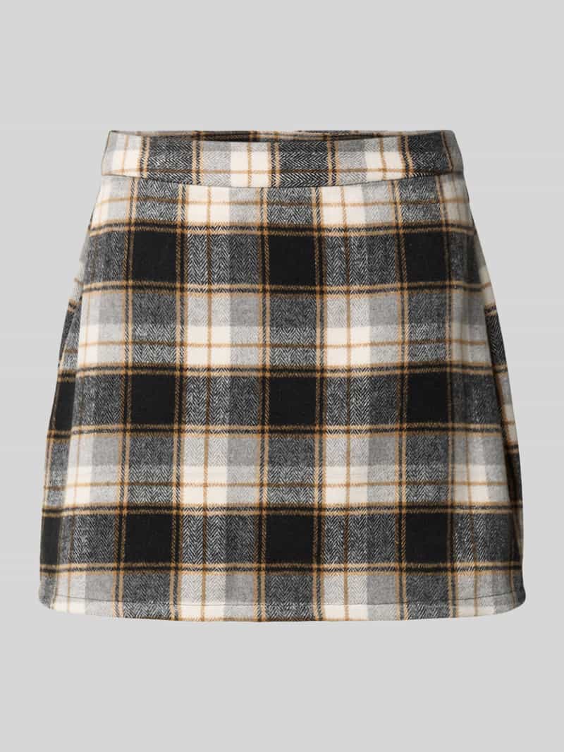 Spódnica mini o kroju regular fit ze wzorem w kratę model ‘NAYA’