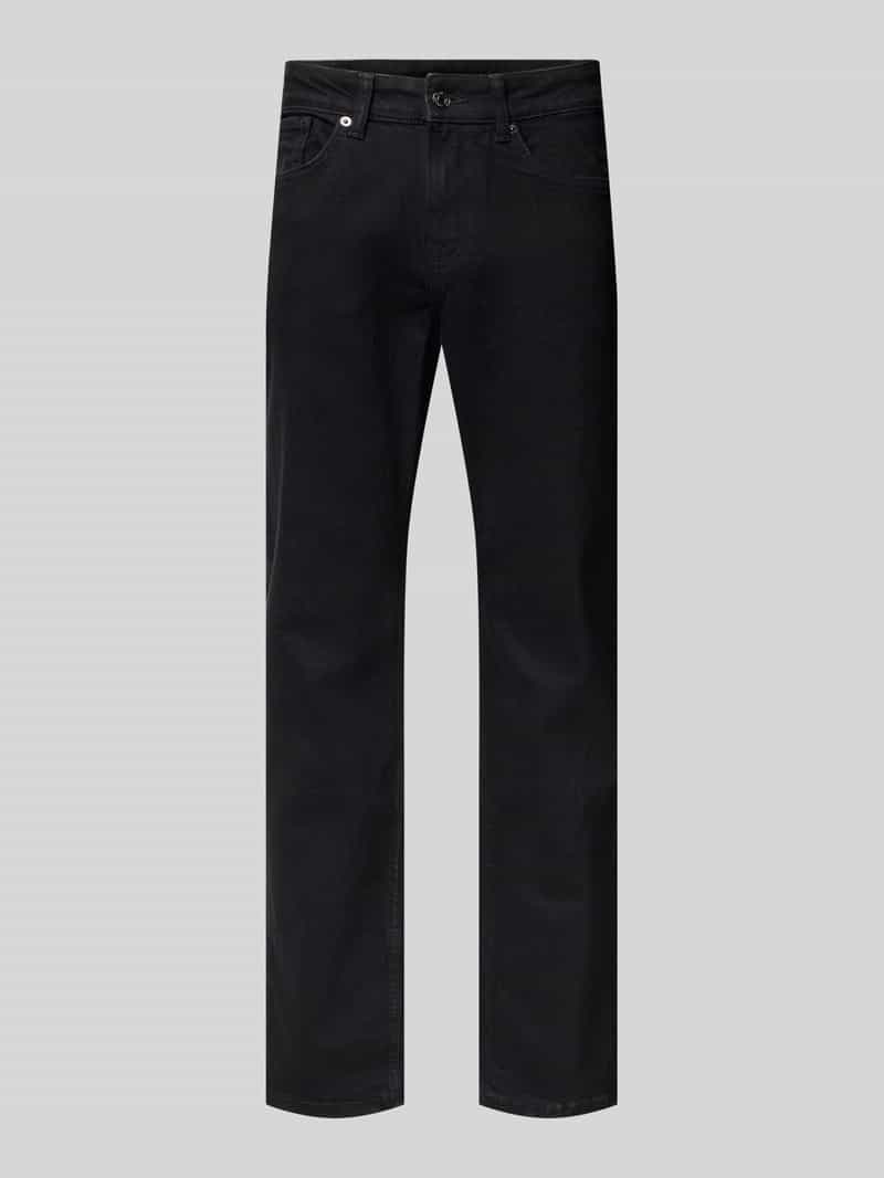 Jeansy o kroju straight fit z mieszanki bawełny