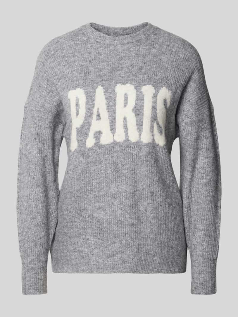 Sweter z dzianiny o kroju regular fit z dodatkiem wełny model ‘JERICO’