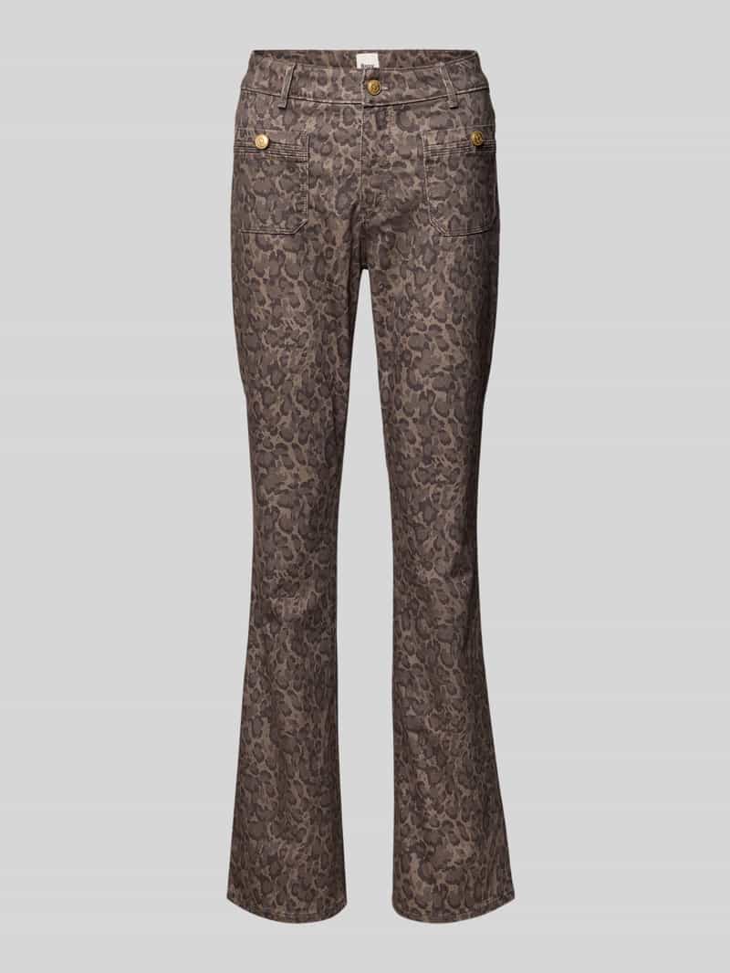 Spodnie materiałowe o rozkloszowanym kroju z kieszeniami z tyłu model ‘SHAKIRA’