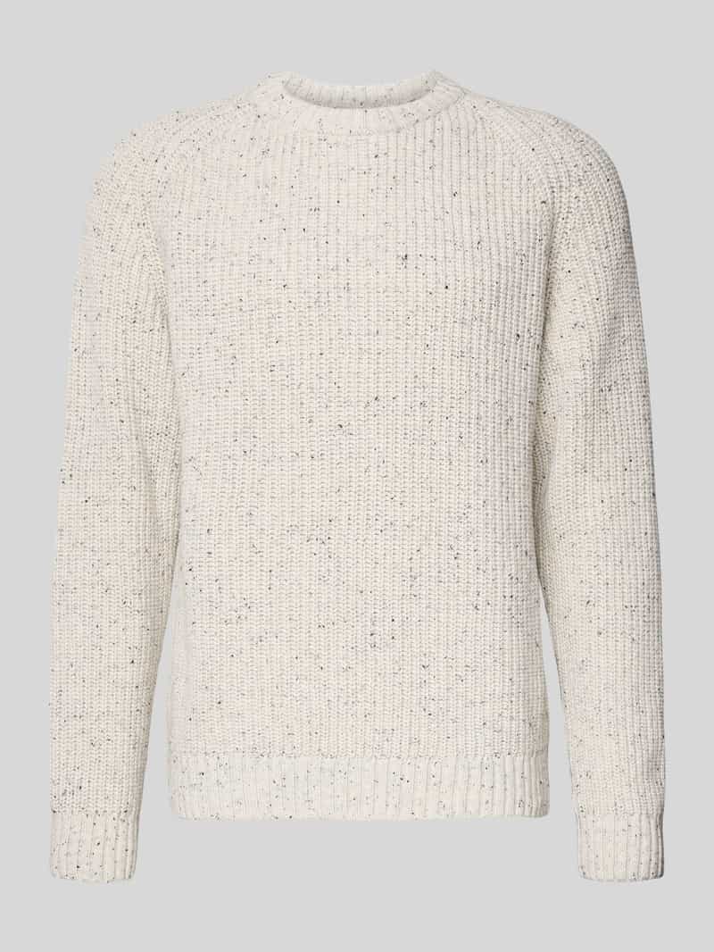 Sweter o kroju regular fit z dzianiny z mieszanki bawełny i wełny model ‘KIAANO’