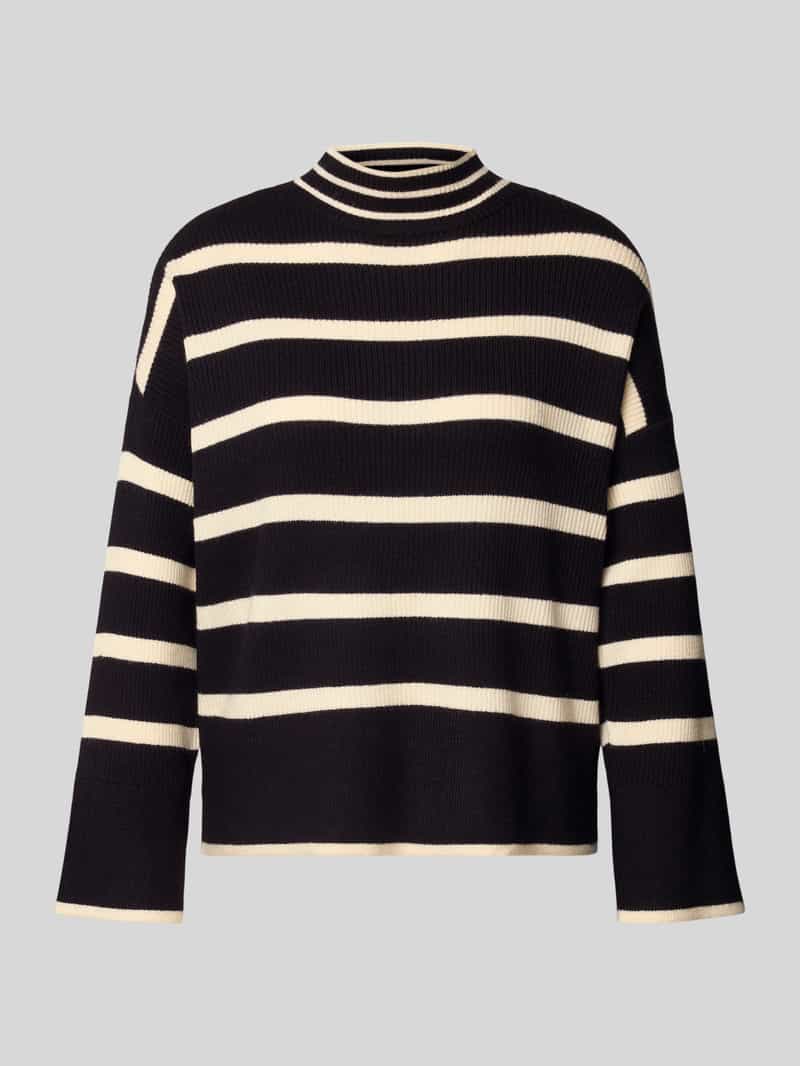 Sweter z dzianiny o kroju regular fit z mieszanki wiskozy model ‘LIBI’