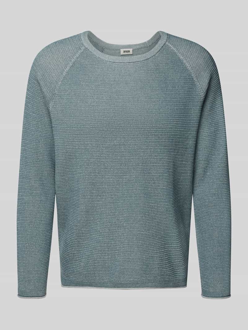 Sweter z dzianiny z okrągłym dekoltem model ‘TITZIAN’