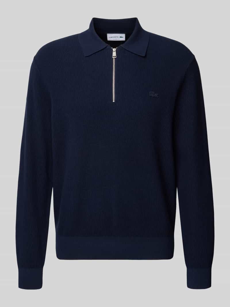 Sweter z dzianiny o kroju regular fit z efektem wafla