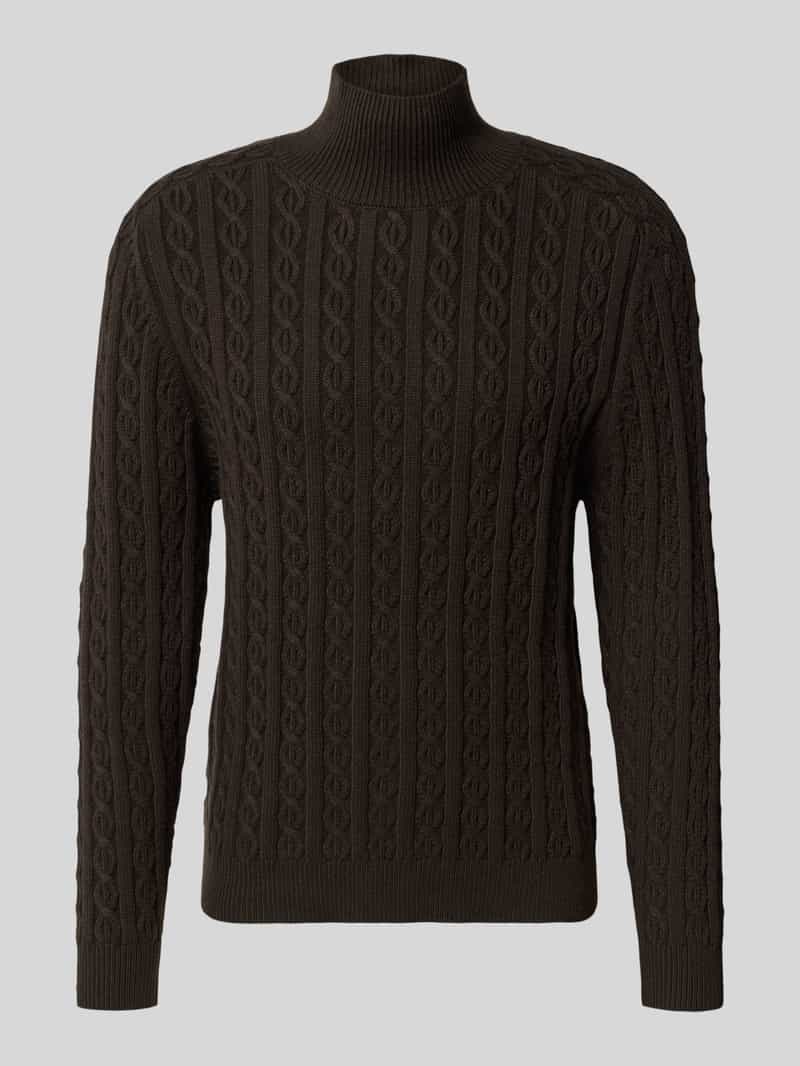 Sweter z dzianiny ze stójką model ‘EDDARD’