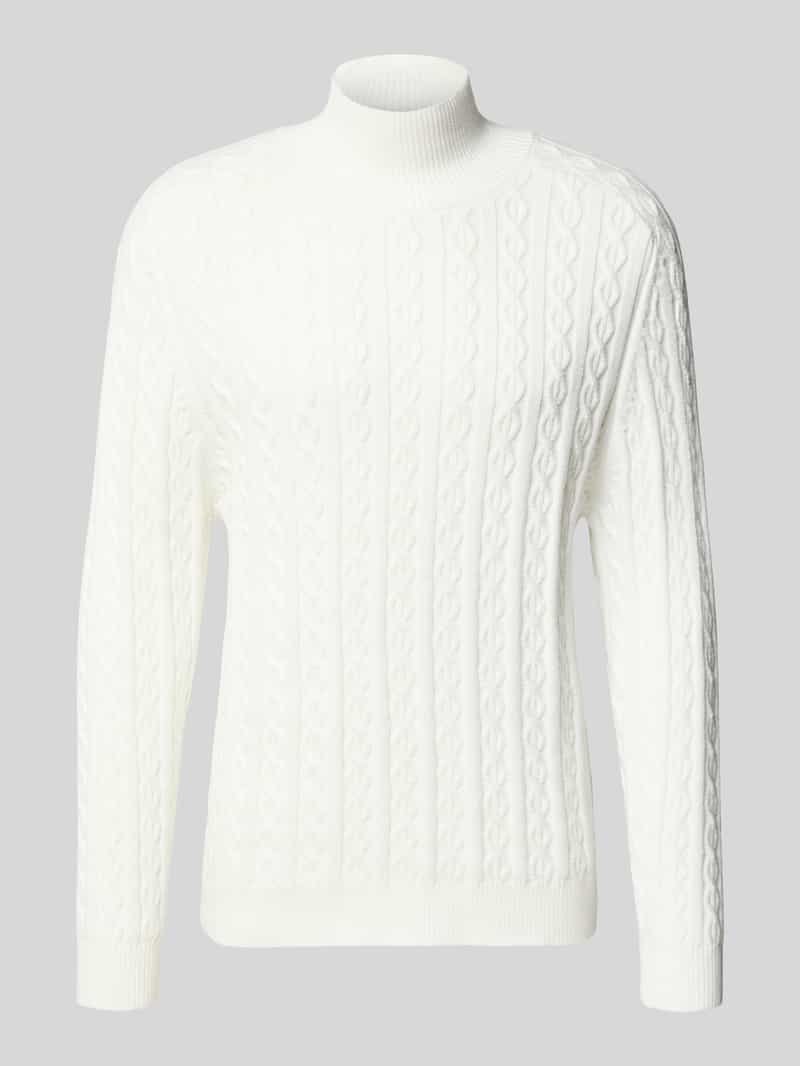 Sweter z dzianiny ze stójką model ‘EDDARD’
