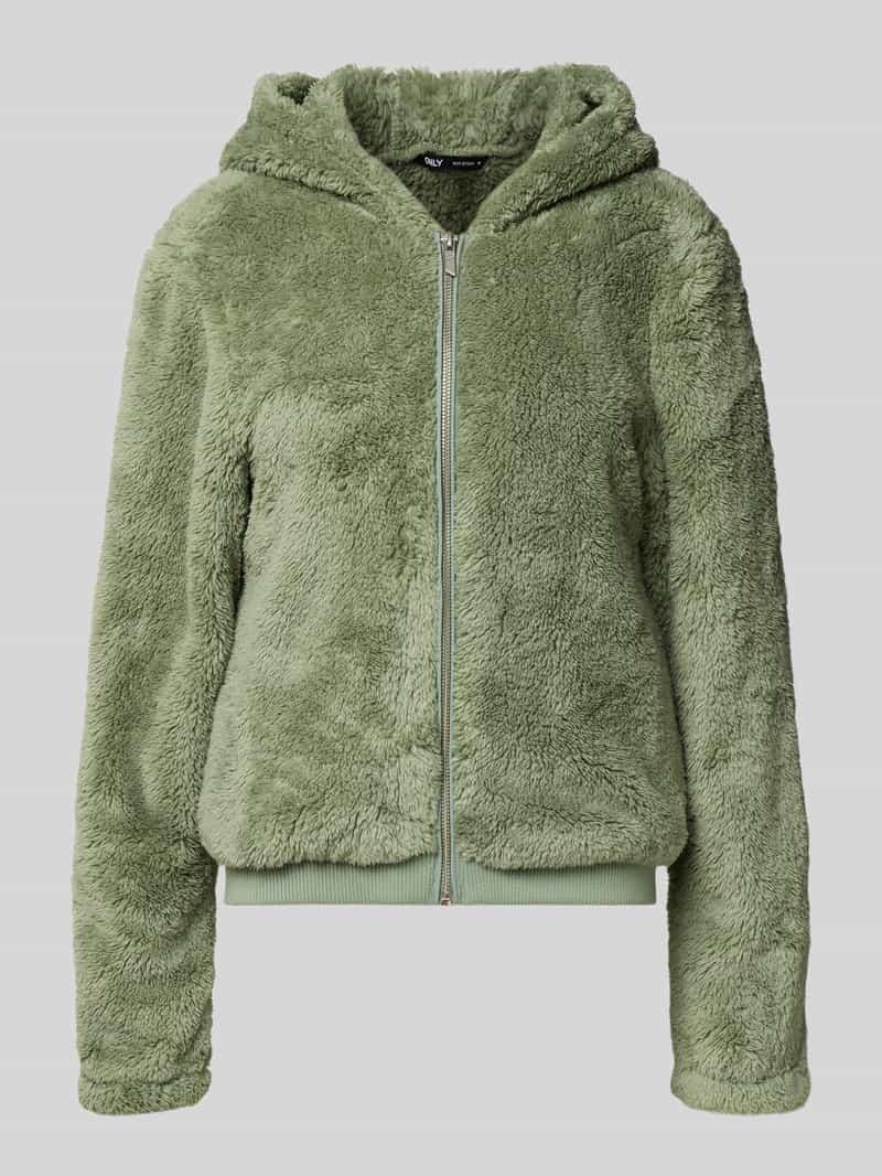 Kurtka z futerka o kroju regular fit z kapturem model ‘NEW ANNA’