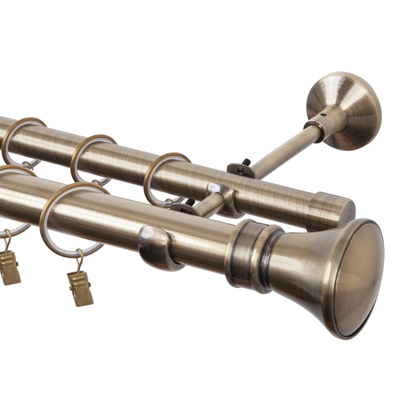 Karnisz Acri Kielich 240 cm podwójny mosiądz 25/19 mm