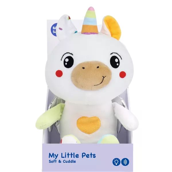 Pluszowy jednorożec usypiający z efektami dźwięku i światła - 30 cm