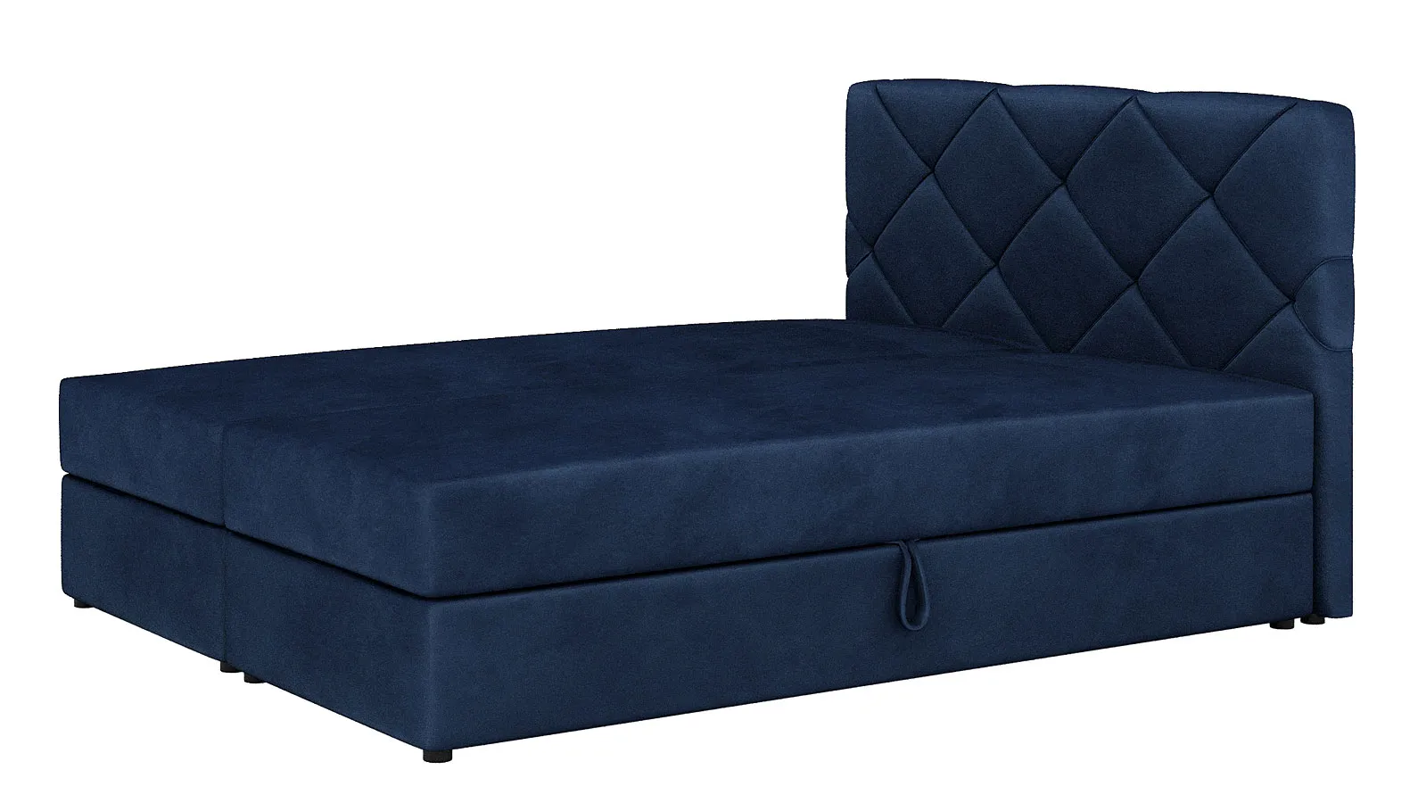 Grafitowe łóżko kontynentalne z pojemnikiem 4 rozmiary - Alvito