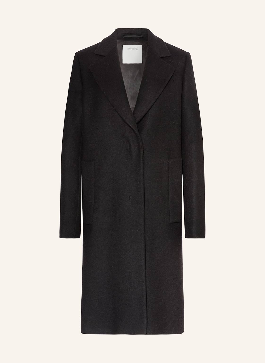 Sportmax Płaszcz Wełniany Ala schwarz