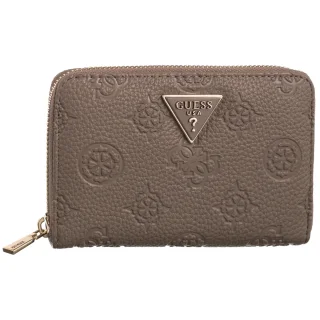 Portfel Cresidia II Slg Medium Zip Around SWPD98 88140 Dark Taupe Logo (GU786-a) Guess