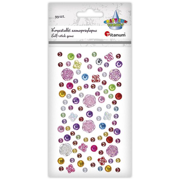Kryształki samoprzylepne 99 szt mix