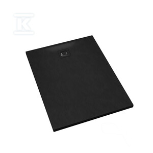 Schedpol Brodzik kompozytowy Stabilsound Plus® ONNLINE Black Stone 80x100x3,5 cm, prostokątny