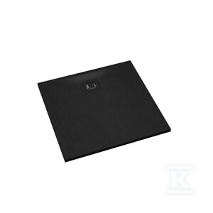 Schedpol Brodzik kompozytowy Stabilsound Plus® ONNLINE Black Stone 80x80x3 cm, kwadratowy