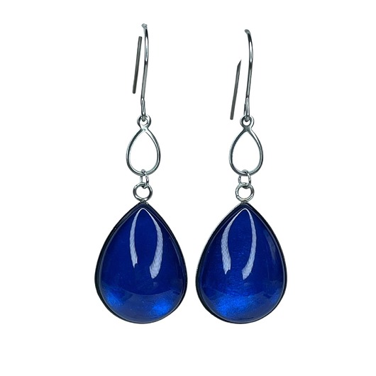 Perłowe kolczyki w odcieniu kobaltu Ayliz