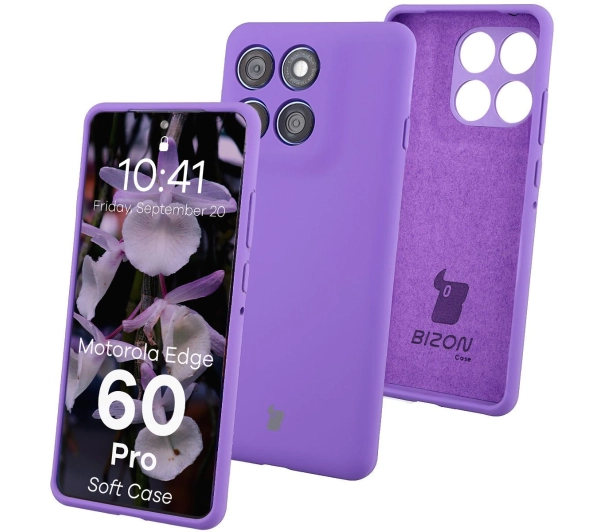 Bizon Soft do Motorola Edge 60 Pro Fioletowy