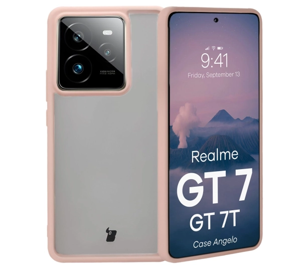 Bizon Angelo do Realme GT 7 / Realme GT 7T z różową ramką