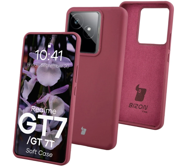Bizon Soft do Realme GT 7 / Realme GT 7T Śliwkowy