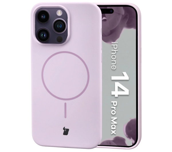 Bizon Soft z MagSafe do Apple iPhone 14 Pro Max Fioletowy