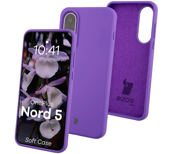 Bizon Soft do OnePlus Nord 5 fioletowy
