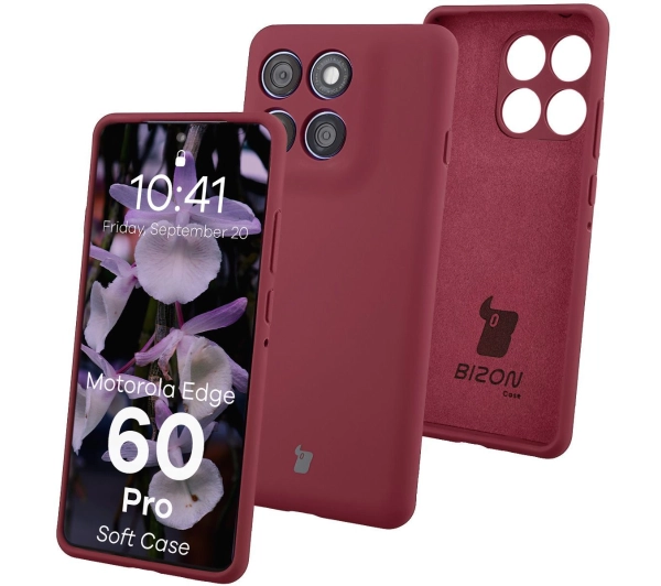 Bizon Soft do Motorola Edge 60 Pro Śliwkowy