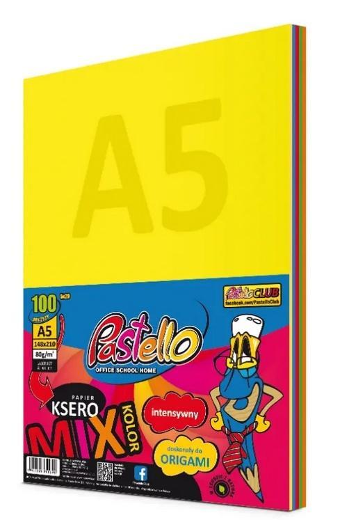 Papier ksero A5 80g 5 kolorów - artykuł papierniczy
